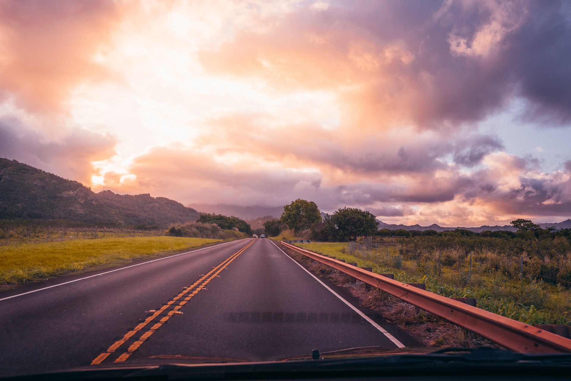 Its a joke. You can't really drive TO Hawaii. If you try, you are likely to become more overwhelmed; by water!